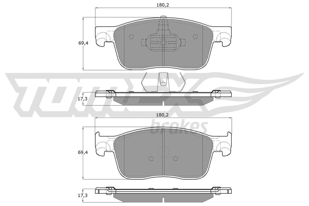 Bremsbelagsatz, Scheibenbremse Vorderachse TOMEX Brakes TX 18-63 Bremsbelagsatz, Scheibenbremse Vorderachse TOMEX Brakes TX 18-63 von TOMEX Brakes