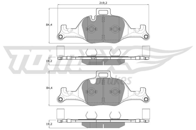 Bremsbelagsatz, Scheibenbremse Vorderachse TOMEX Brakes TX 19-08 von TOMEX Brakes