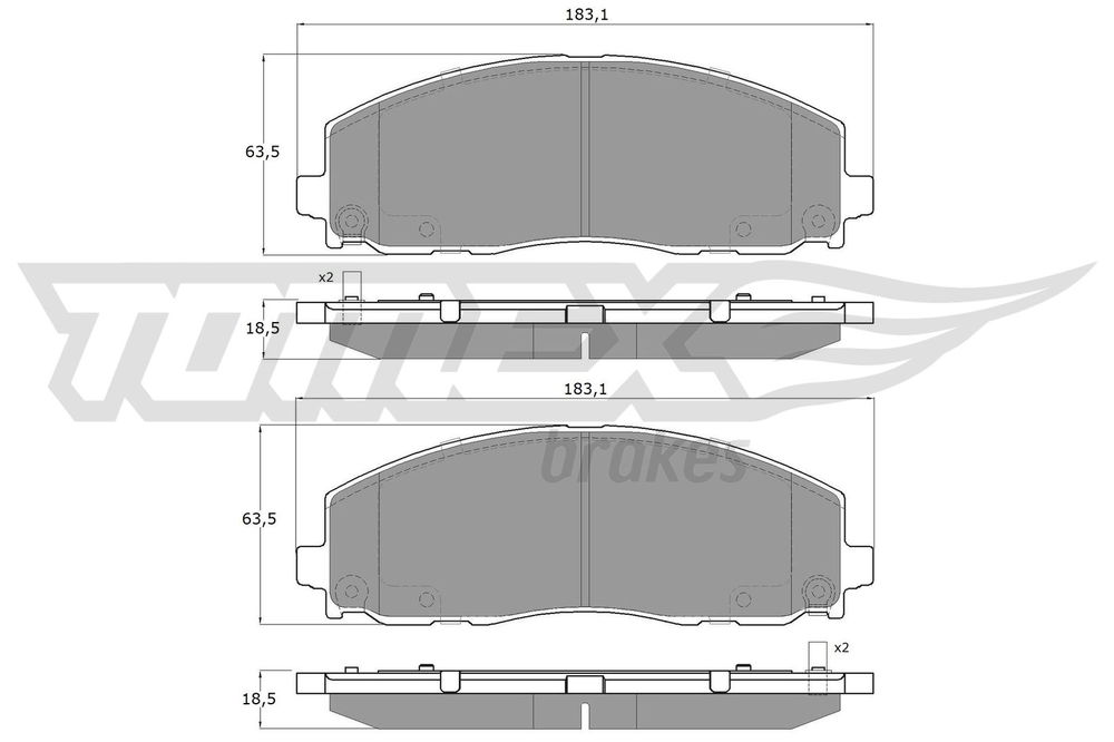 Bremsbelagsatz, Scheibenbremse Vorderachse TOMEX Brakes TX 19-19 Bremsbelagsatz, Scheibenbremse Vorderachse TOMEX Brakes TX 19-19 von TOMEX Brakes