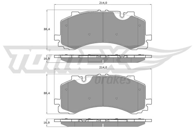 Bremsbelagsatz, Scheibenbremse Vorderachse TOMEX Brakes TX 19-41 von TOMEX Brakes