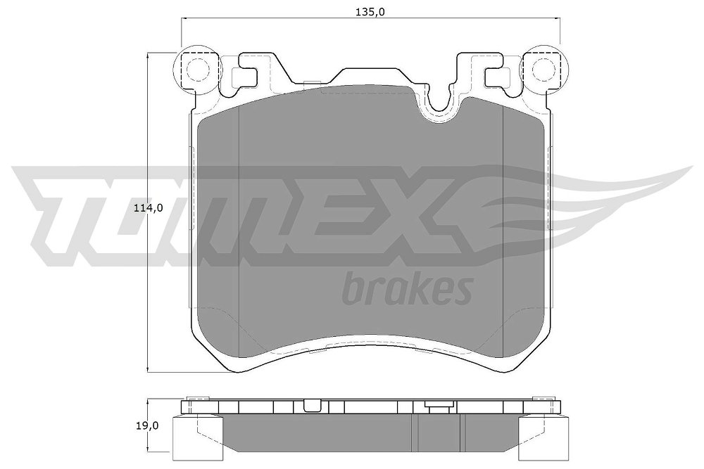 Bremsbelagsatz, Scheibenbremse Vorderachse TOMEX Brakes TX 19-46 von TOMEX Brakes