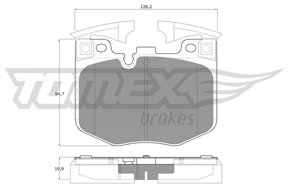 Bremsbelagsatz, Scheibenbremse Vorderachse TOMEX Brakes TX 19-86 Bremsbelagsatz, Scheibenbremse Vorderachse TOMEX Brakes TX 19-86 von TOMEX Brakes