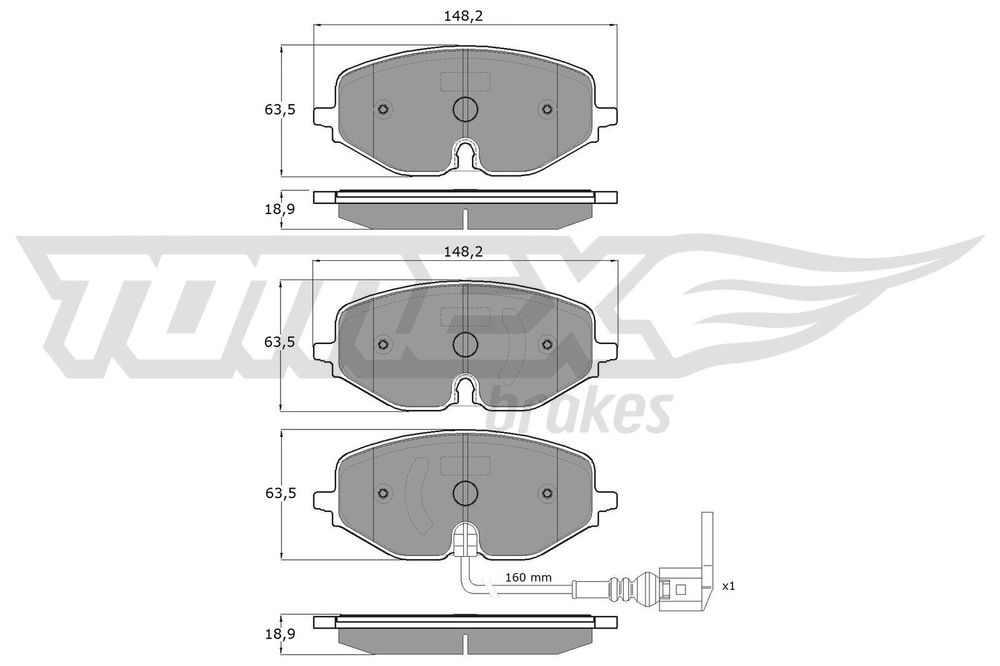 Bremsbelagsatz, Scheibenbremse Vorderachse TOMEX Brakes TX 60-09 Bremsbelagsatz, Scheibenbremse Vorderachse TOMEX Brakes TX 60-09 von TOMEX Brakes