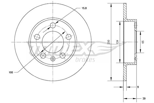 Bremsscheibe Hinterachse TOMEX Brakes TX 70-01 Bremsscheibe Hinterachse TOMEX Brakes TX 70-01 von TOMEX Brakes