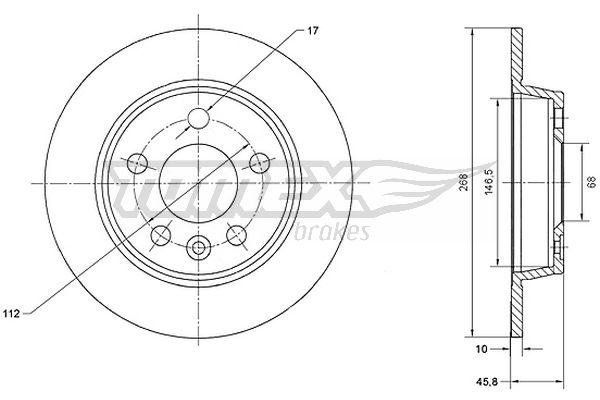 Bremsscheibe Hinterachse TOMEX Brakes TX 70-16 Bremsscheibe Hinterachse TOMEX Brakes TX 70-16 von TOMEX Brakes