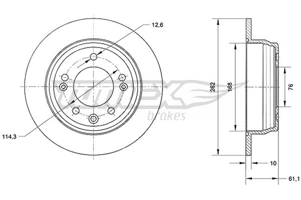 Bremsscheibe Hinterachse TOMEX Brakes TX 70-51 Bremsscheibe Hinterachse TOMEX Brakes TX 70-51 von TOMEX Brakes