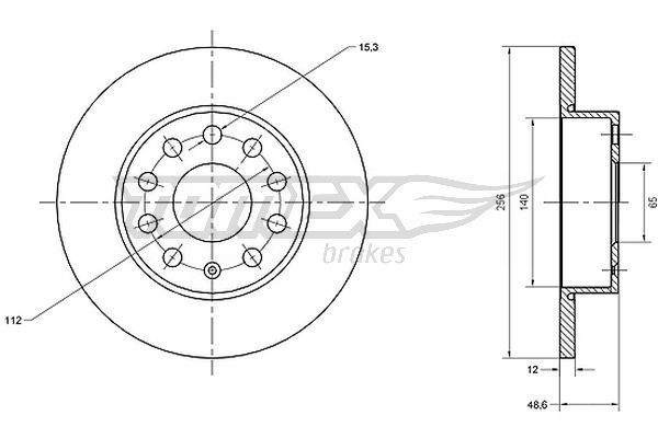 Bremsscheibe Hinterachse TOMEX Brakes TX 70-79 Bremsscheibe Hinterachse TOMEX Brakes TX 70-79 von TOMEX Brakes