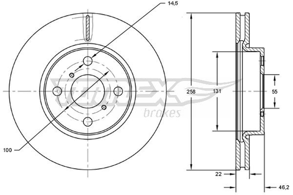 Bremsscheibe Vorderachse TOMEX Brakes TX 71-70 Bremsscheibe Vorderachse TOMEX Brakes TX 71-70 von TOMEX Brakes