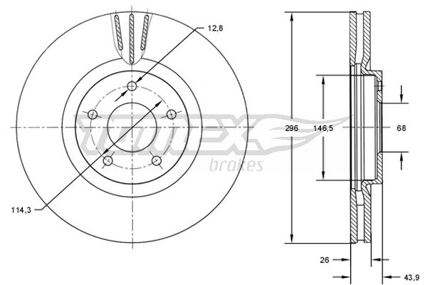 Bremsscheibe Vorderachse TOMEX Brakes TX 71-84 Bremsscheibe Vorderachse TOMEX Brakes TX 71-84 von TOMEX Brakes
