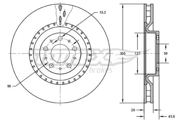 Bremsscheibe Vorderachse TOMEX Brakes TX 71-86 Bremsscheibe Vorderachse TOMEX Brakes TX 71-86 von TOMEX Brakes