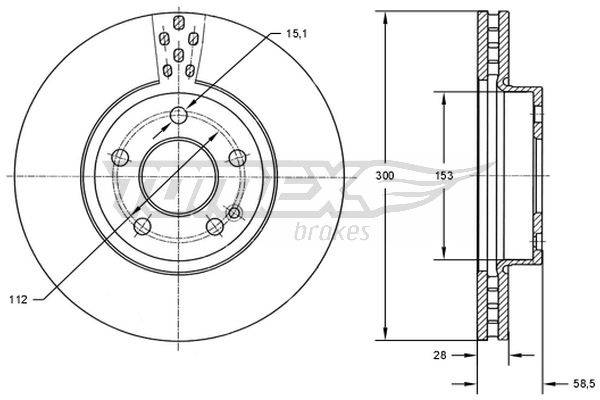 Bremsscheibe Vorderachse TOMEX Brakes TX 72-31 Bremsscheibe Vorderachse TOMEX Brakes TX 72-31 von TOMEX Brakes