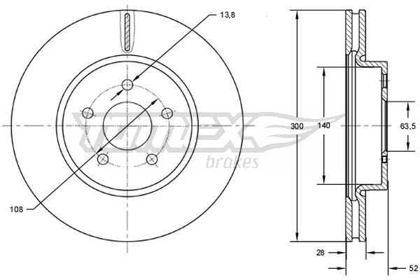 Bremsscheibe Vorderachse TOMEX Brakes TX 72-80 von TOMEX Brakes