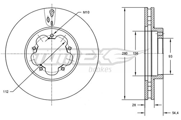 Bremsscheibe Vorderachse TOMEX Brakes TX 72-84 Bremsscheibe Vorderachse TOMEX Brakes TX 72-84 von TOMEX Brakes