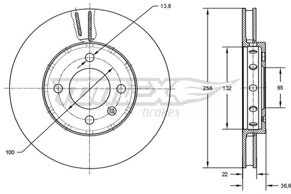 Bremsscheibe Vorderachse TOMEX Brakes TX 72-87 Bremsscheibe Vorderachse TOMEX Brakes TX 72-87 von TOMEX Brakes