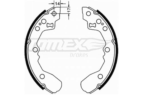 TOMEX brakes Bremsbackensatz TX 21-78 hinten ix35 (LM, EL, ELH) 36mm 1kg von TOMEX brakes