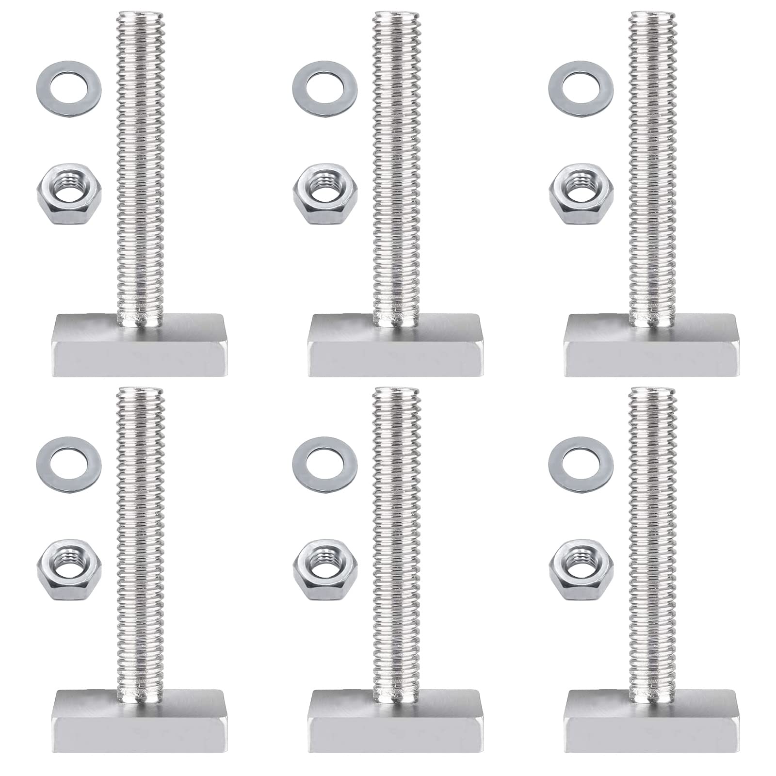 TONAUP T Nut Adapter Nutensteine Dachträger, 6 Stück M8x30mm Nutsteine Dachträger Edelstahl T-Nut Nutsteine Set mit Muttern & Unterlegscheiben Dachbox Nutensteine für Dachträger Relingträger Dachbox TONAUP T Nut Adapter Nutensteine Dachträger, 6 Stück M8x30mm Nutsteine Dachträger Edelstahl T-Nut Nutsteine Set mit Muttern & Unterlegscheiben Dachbox Nutensteine für Dachträger Relingträger Dachbox von TONAUP