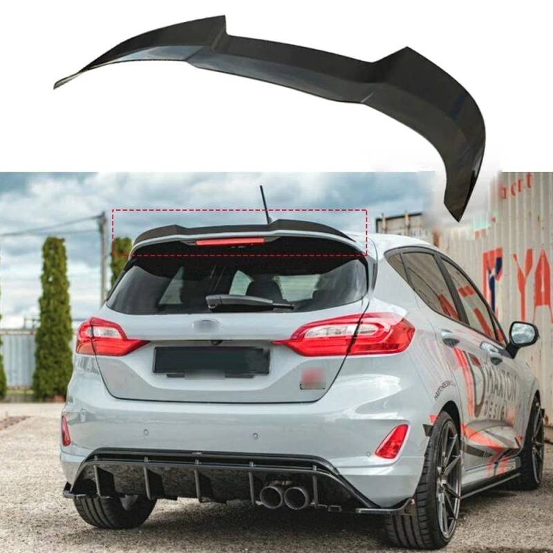 Auto Kofferraum Heck Spoiler für Ford Fiesta ST MK8 2018 2019 2020, Spoiler Heckspoiler Heckflügel Car Tuning Accessories von TONFON