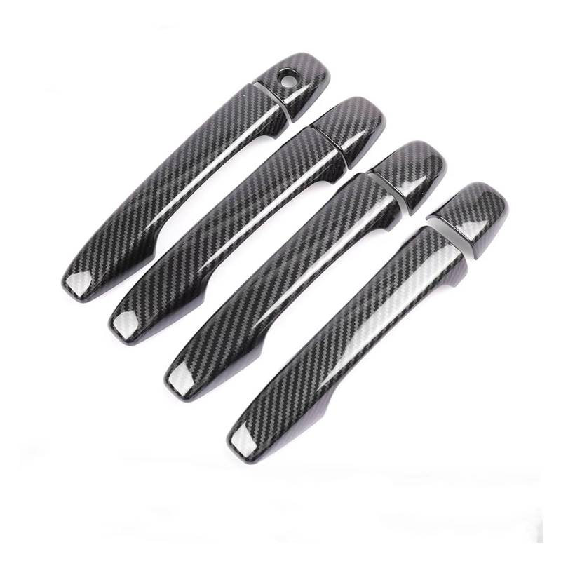 Kompatibel Mit Peugeot 207 308 407 Chrom Carbon Fiber TÜRGRIFF Abdeckung Trim Auto Styling ZUBEHÖR Auto Türgriff Abdeckung(Carbon Fiber) von TONMHXA