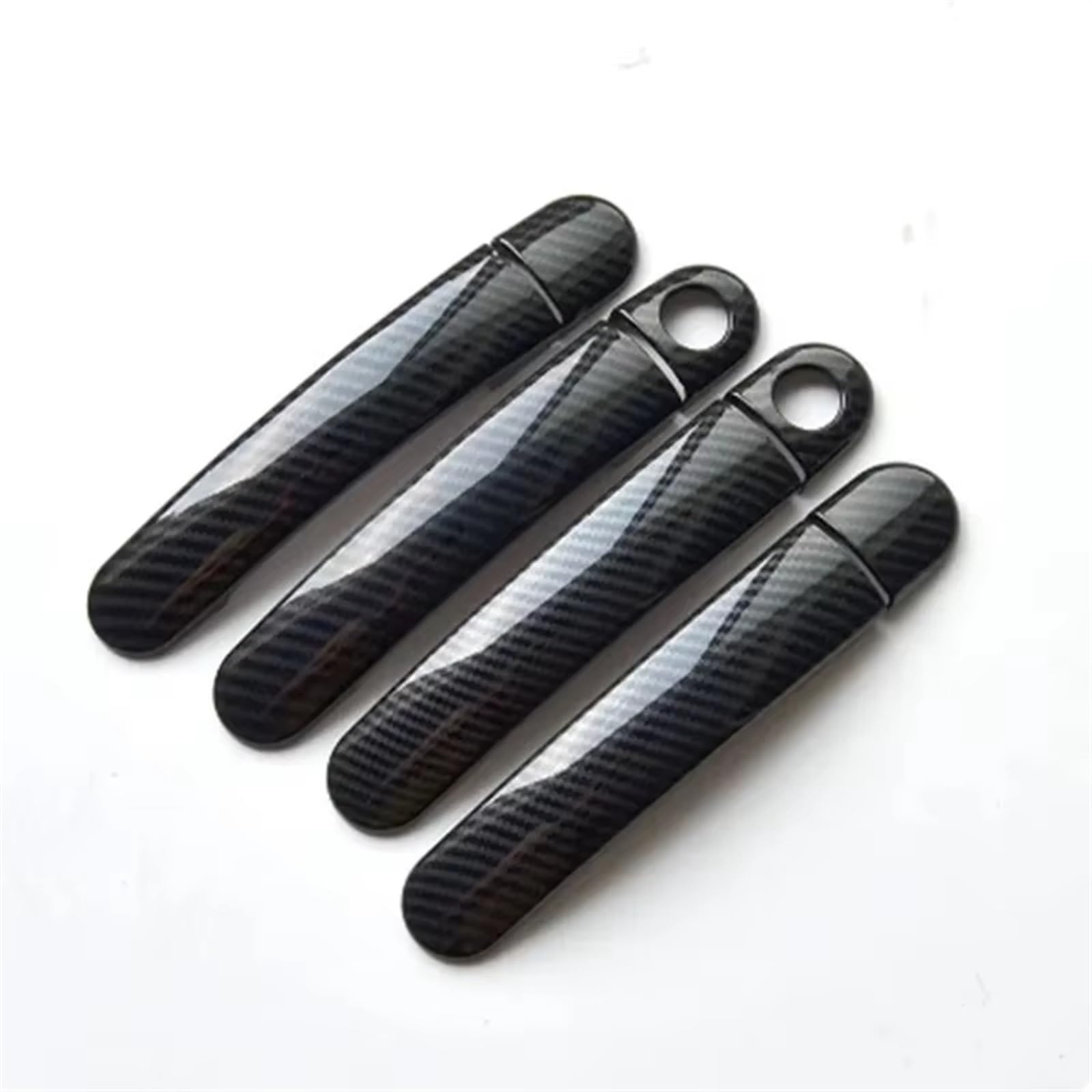 Kompatibel Mit VW Für Golf 5 2004 2005 2006 2007–2009, Autoaufkleber, Außenteile, Zubehör, Glänzend Schwarz, Türgriffabdeckung, Aufkleber, Zierleiste Auto Türgriff Abdeckung(Carbon Fiber,Double hole) von TONMHXA
