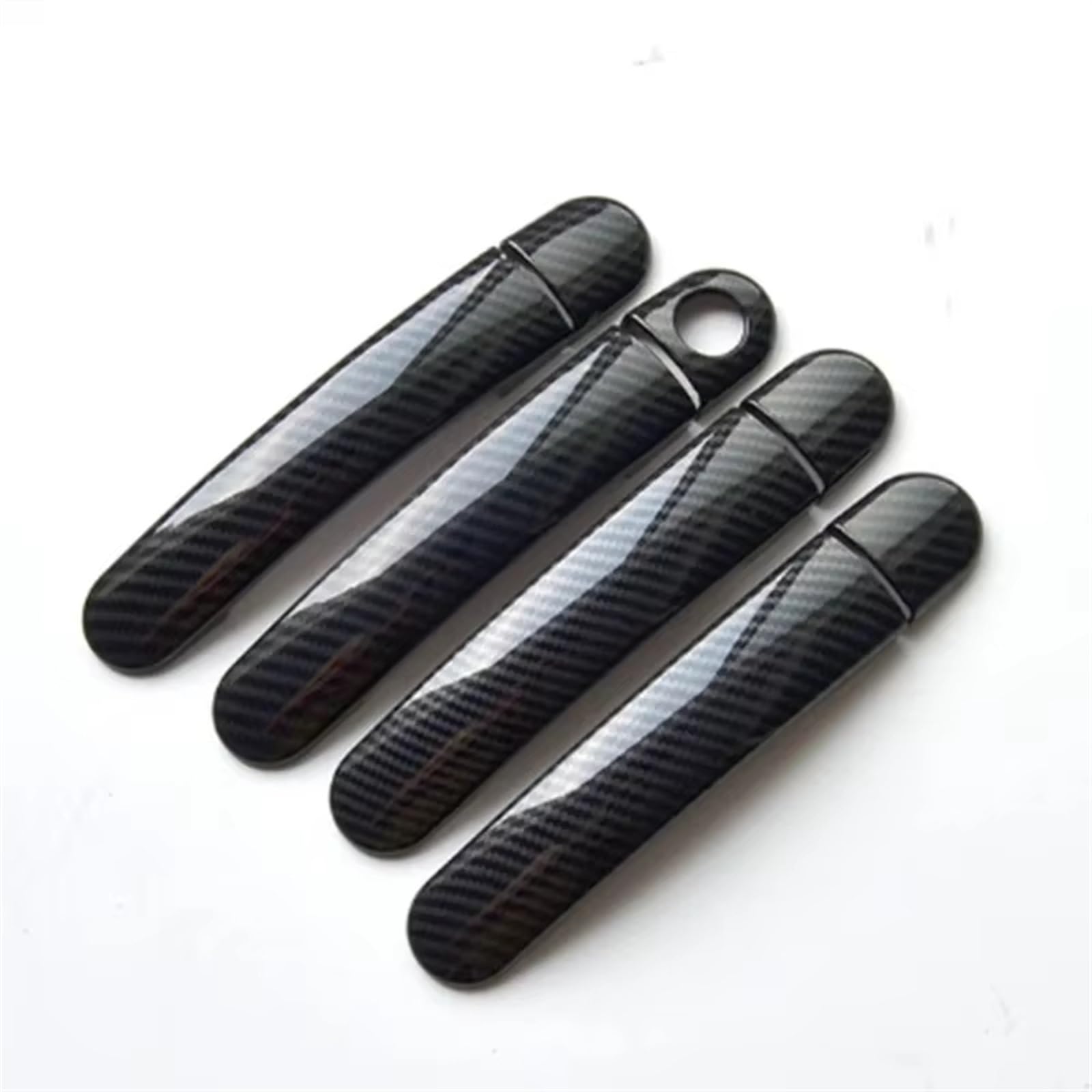 Kompatibel Mit VW Für Golf 5 2004 2005 2006 2007–2009, Autoaufkleber, Außenteile, Zubehör, Glänzend Schwarz, Türgriffabdeckung, Aufkleber, Zierleiste Auto Türgriff Abdeckung(Carbon Fiber,Single hole) von TONMHXA