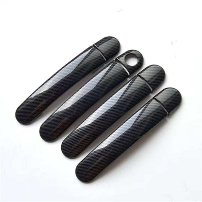Kompatibel Mit VW Für Golf 5 2004 2005 2006 2007–2009, Autoaufkleber, Außenteile, Zubehör, Glänzend Schwarz, Türgriffabdeckung, Aufkleber, Zierleiste Auto Türgriff Abdeckung(Carbon Fiber,Single hole) von TONMHXA