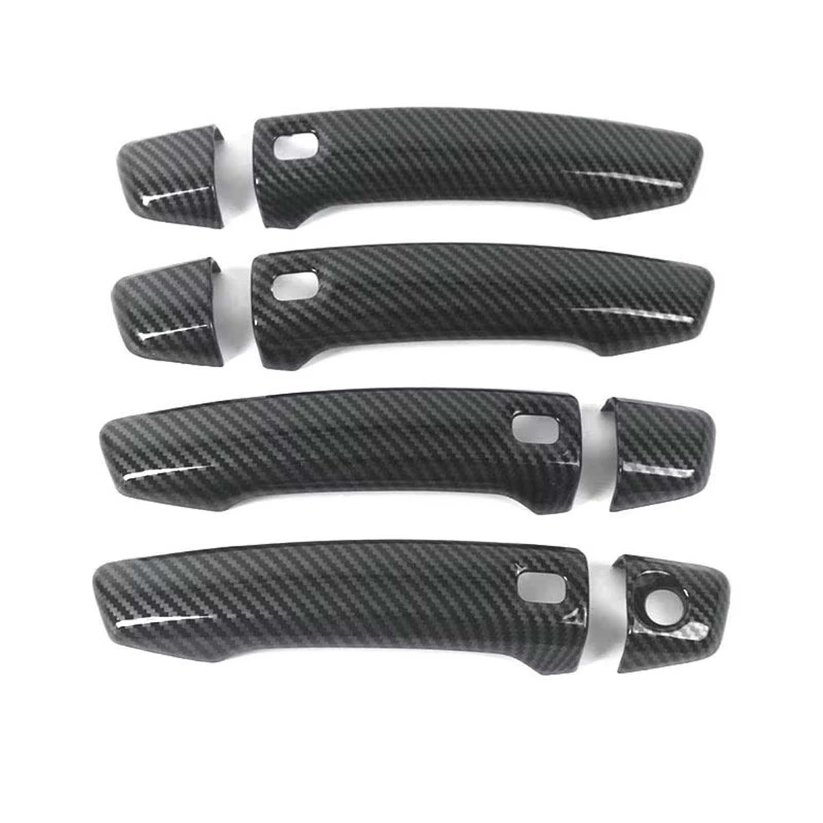 TONMHXA Kompatibel Mit A3 2014 2015 2016 2017 2018 2019 2020 ABS-Kohlefaser-Textur, Auto-Außentürgriffe, Türschüssel-Abdeckungsverkleidung Auto Türgriff Abdeckung(Holes) von TONMHXA