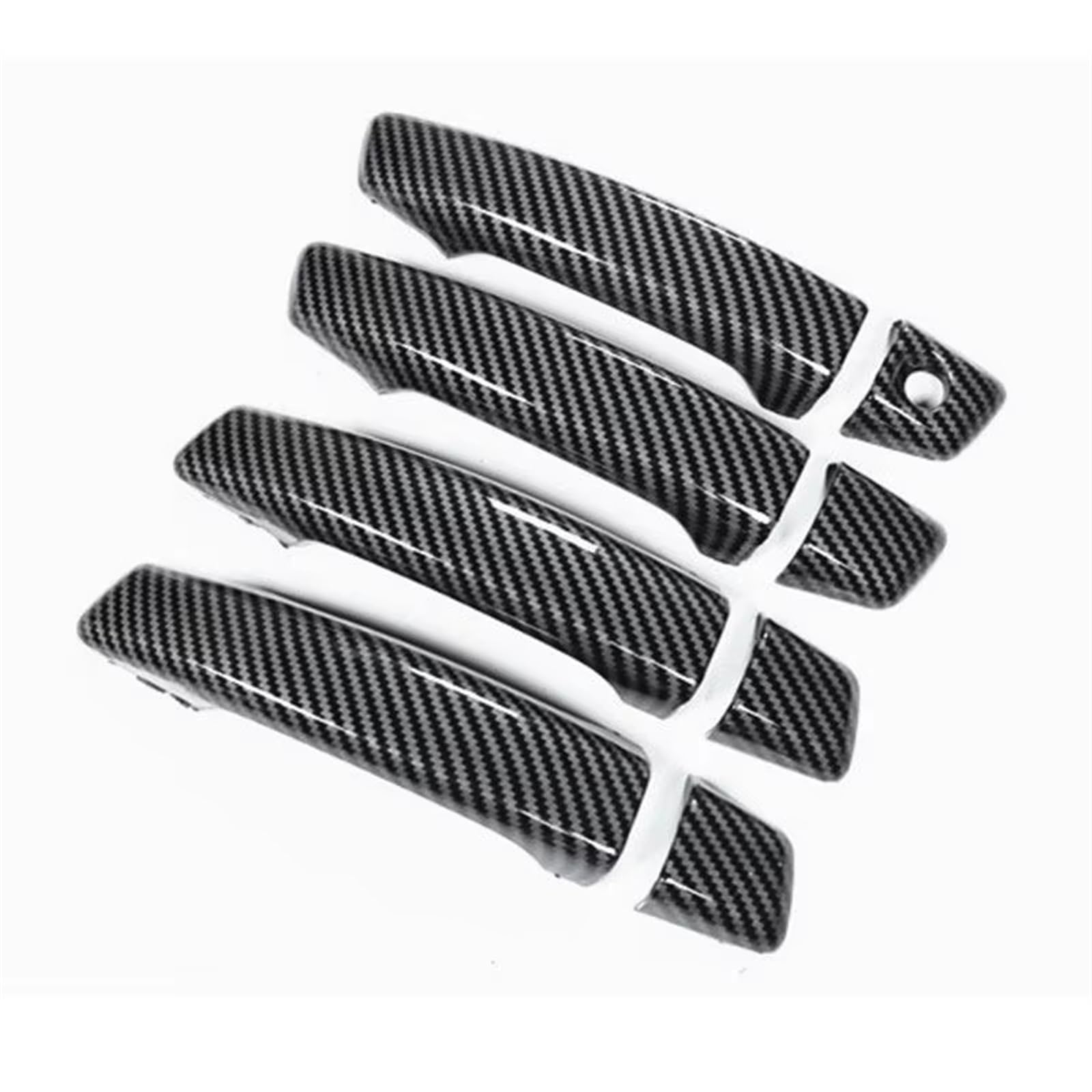 TONMHXA Kompatibel Mit A3 2014 2015 2016 2017 2018 2019 2020 ABS-Kohlefaser-Textur, Auto-Außentürgriffe, Türschüssel-Abdeckungsverkleidung Auto Türgriff Abdeckung(No Holes) von TONMHXA