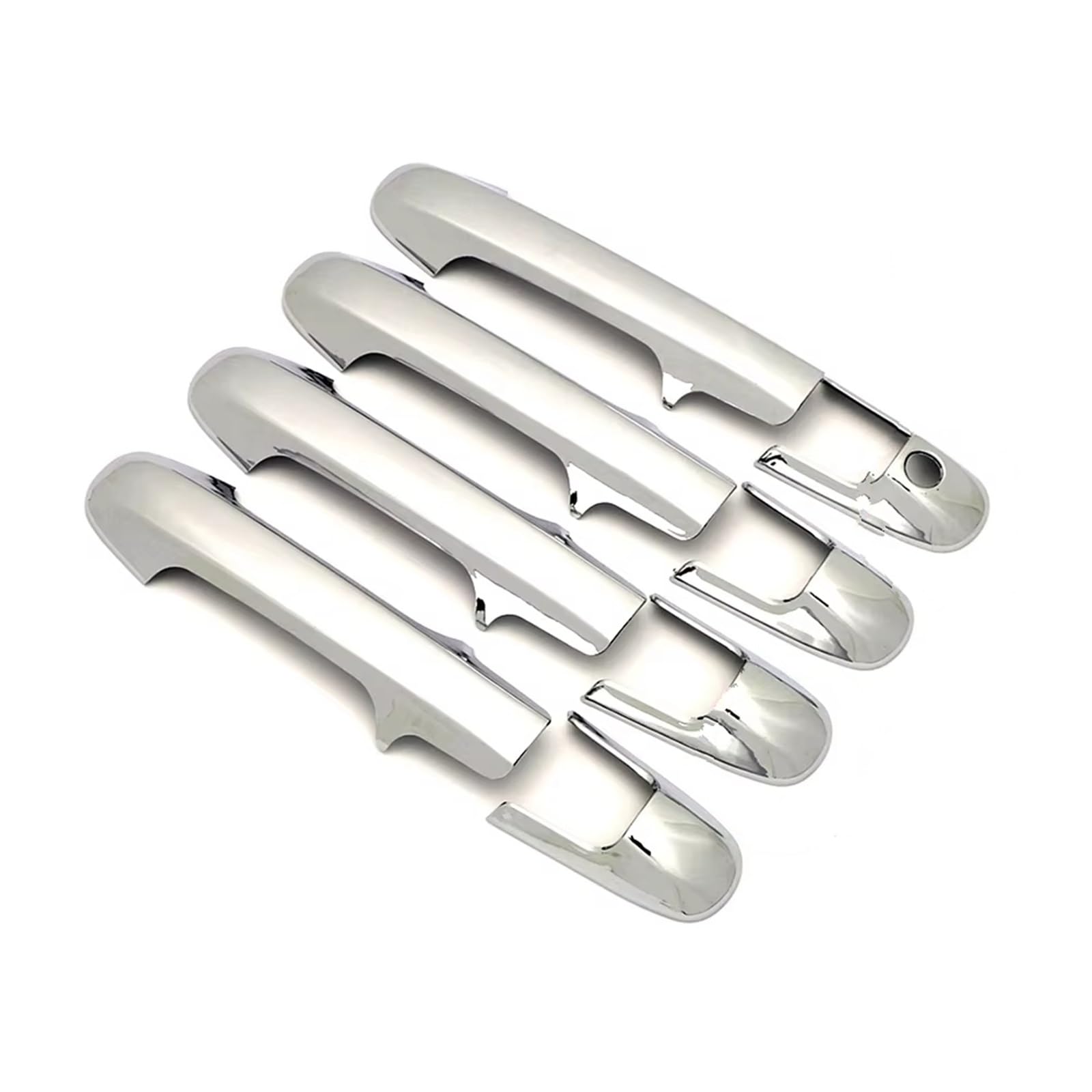 TONMHXA Kompatibel Mit Accord 7 Gen 2003-2007, Außenteile In Karbonfaserfarbe, Chrom, Türgriffabdeckung, Dekoration, Zierleiste, Schutzaufkleber Auto Türgriff Abdeckung(Chrome,Short Lock Cover) von TONMHXA