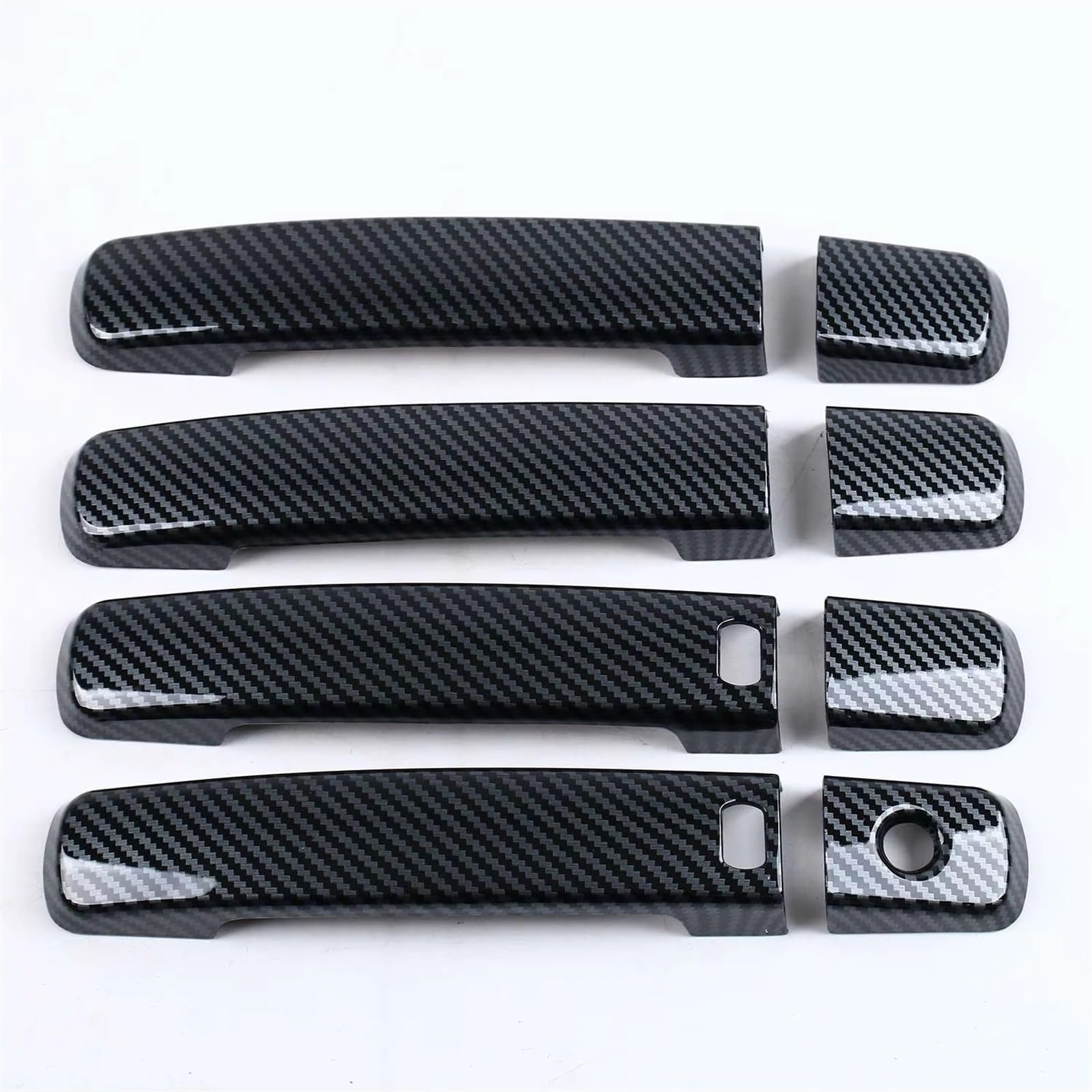 TONMHXA Kompatibel Mit Altima Für Sentra B16 2007 2008 2009 2010–2012 ABS Chrom Türgriffabdeckung Zierleisten Aufkleber Auto-Styling-Zubehör Auto Türgriff Abdeckung(Carbon Fiber,with Buttons) von TONMHXA