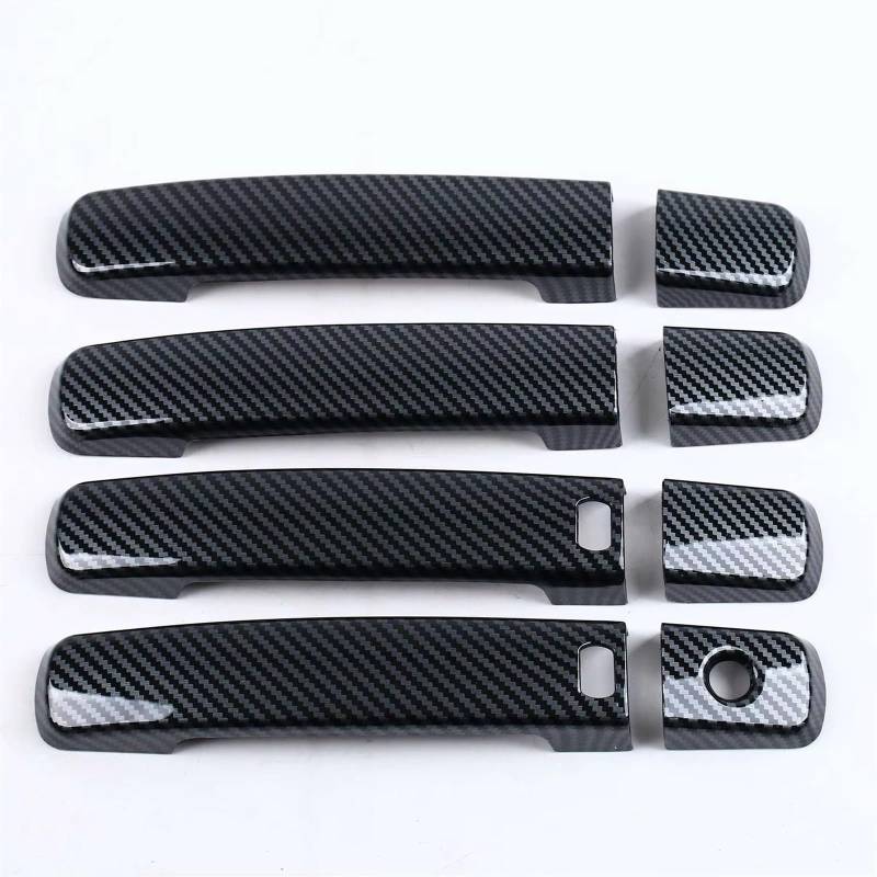 TONMHXA Kompatibel Mit Altima Für Sentra B16 2007 2008 2009 2010–2012 ABS Chrom Türgriffabdeckung Zierleisten Aufkleber Auto-Styling-Zubehör Auto Türgriff Abdeckung(Carbon Fiber,with Buttons) von TONMHXA