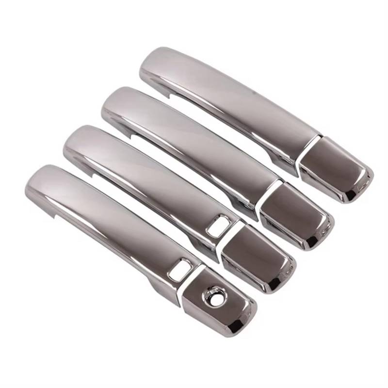 TONMHXA Kompatibel Mit Altima Für Sentra B16 2007 2008 2009 2010–2012 ABS Chrom Türgriffabdeckung Zierleisten Aufkleber Auto-Styling-Zubehör Auto Türgriff Abdeckung(Chrome,with Buttons) von TONMHXA