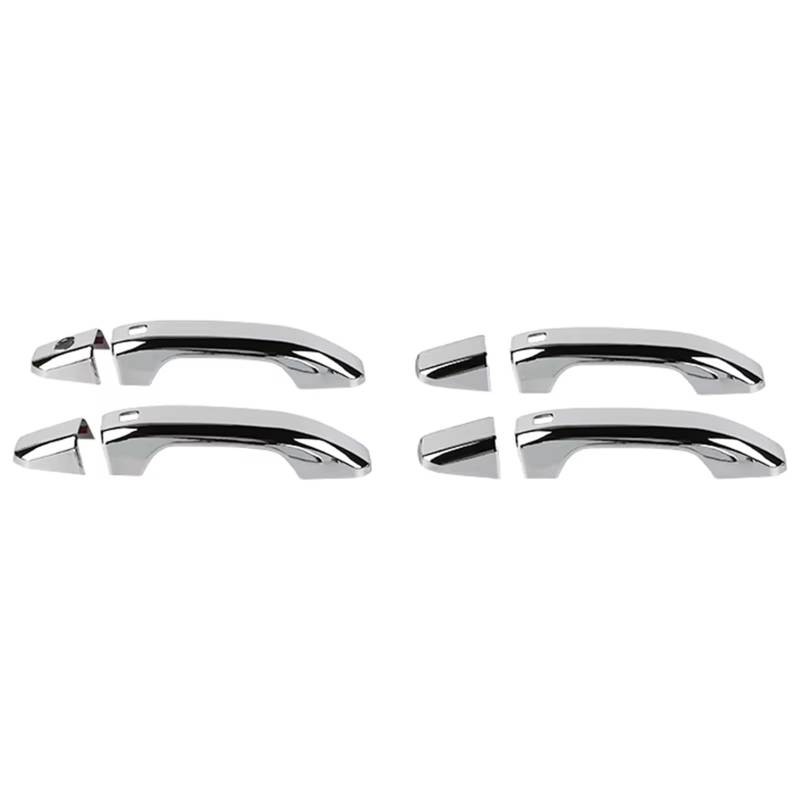 TONMHXA Kompatibel Mit Chevrolet Für Silverado 2019 2020 2021 2022 2023 2024 ABS Außentürgriff Shell Trim Abdeckung Für Autozubehör Auto Türgriff Abdeckung(Silver) von TONMHXA