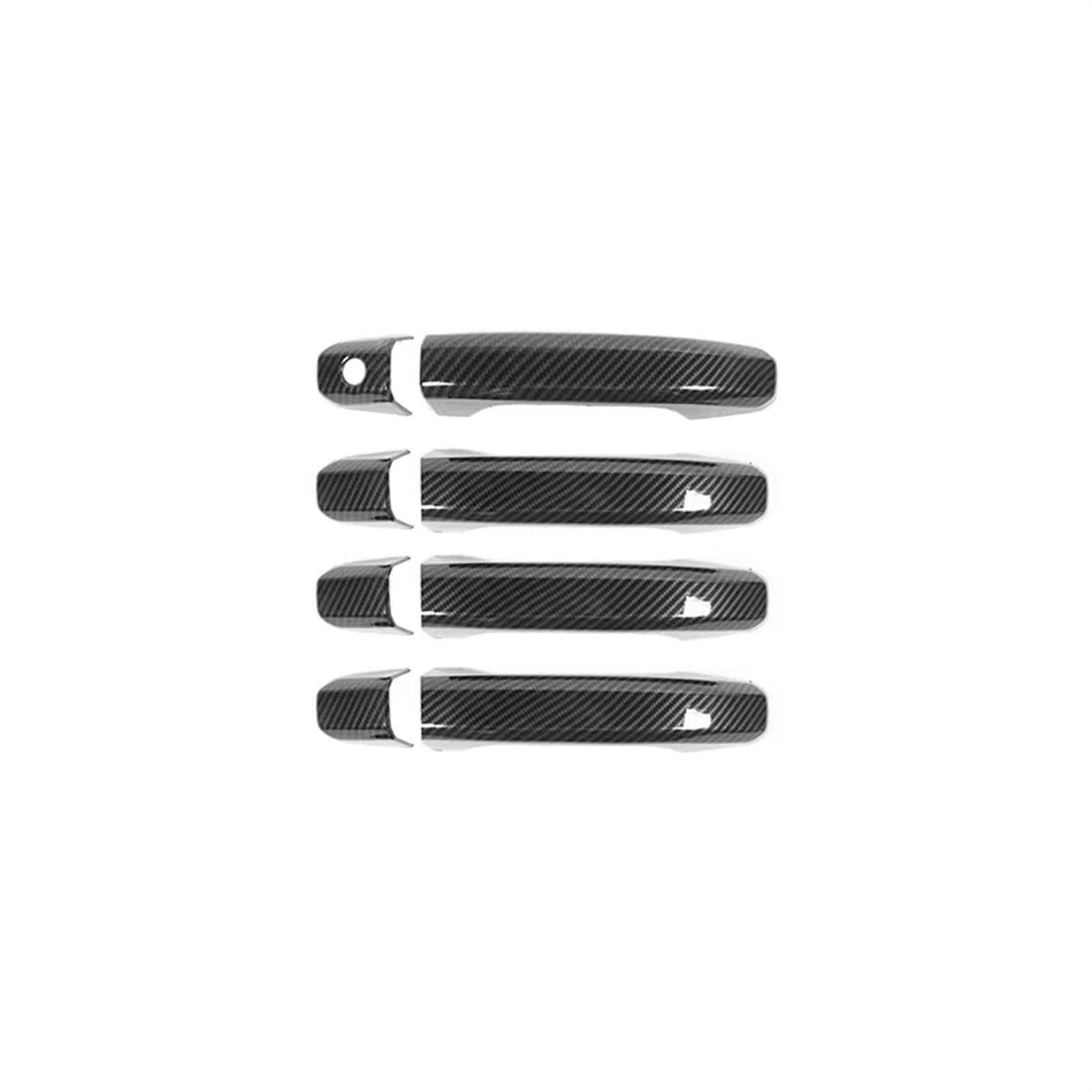TONMHXA Kompatibel Mit Chevy Für Silverado 2014-2024 ABS Außentür Außengriff Shell Dekoration Autozubehör Auto Türgriff Abdeckung(Carbon Fiber Black) von TONMHXA