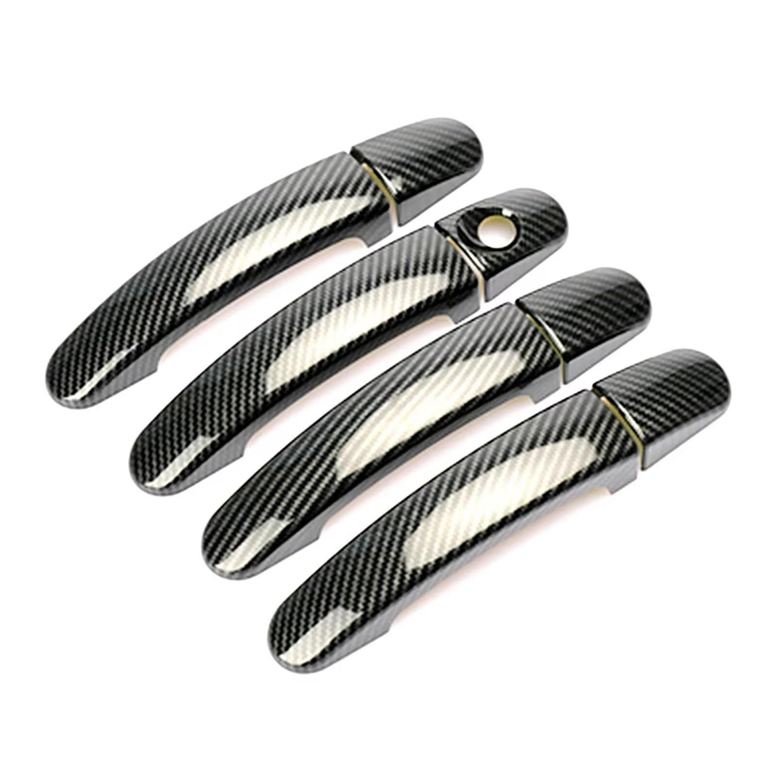 TONMHXA Kompatibel Mit Ford Für C-Max 2011 2012 2013 2014 2015 2016 2017 2018 Carbon Faser Gedruckt Außentür Griff Abdeckung Form Trim Auto Türgriff Abdeckung(Non-Hole) von TONMHXA