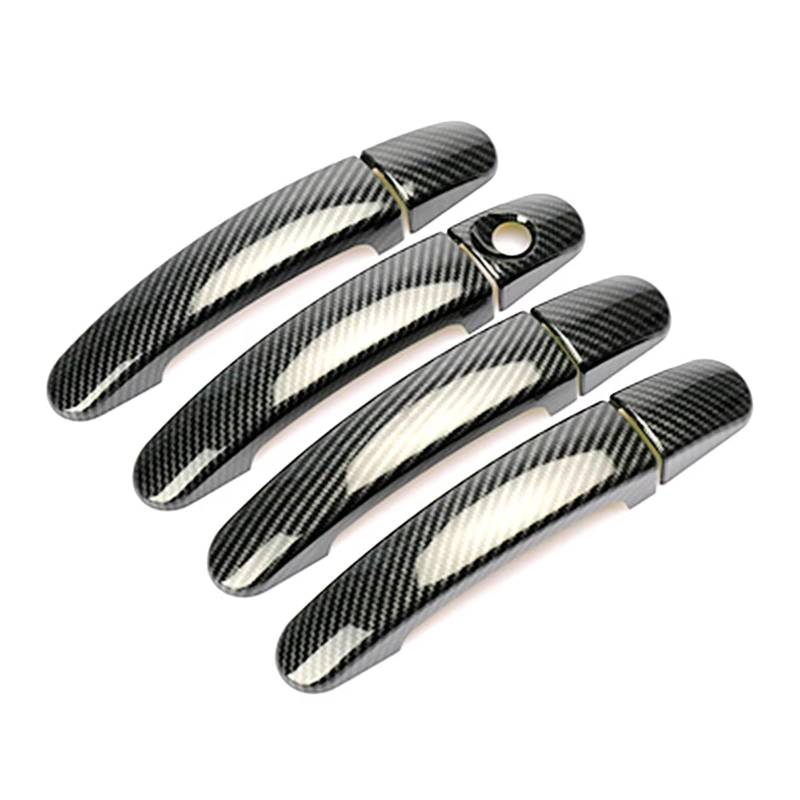 TONMHXA Kompatibel Mit Ford Für C-Max 2011 2012 2013 2014 2015 2016 2017 2018 Carbon Faser Gedruckt Außentür Griff Abdeckung Form Trim Auto Türgriff Abdeckung(Non-Hole) von TONMHXA
