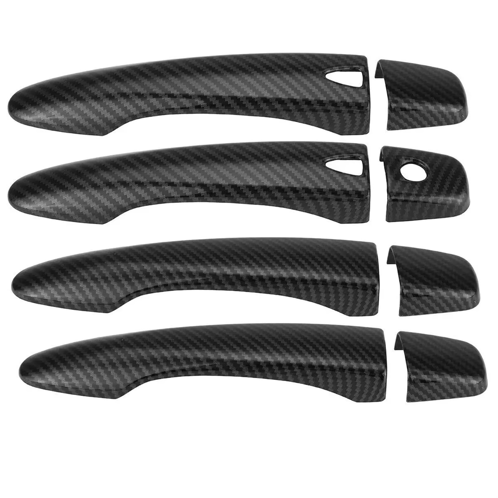 TONMHXA Kompatibel Mit Für Rogue Für X-Trail 2014 2015 2016 2017 Auto Kohlefaser Außentürgriff Formabdeckung Trim Aufkleber Autozubehör Auto Türgriff Abdeckung(Carbon Fiber) von TONMHXA