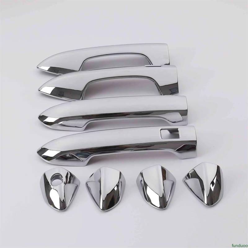 TONMHXA Kompatibel Mit Geely Für Coolray 2018 2019 2020 2021, Karbonfaser, Chrom, Autotürgriffabdeckung, Dekorverkleidung, Aufkleber, Styling-Zubehör Auto Türgriff Abdeckung(Chrome) von TONMHXA