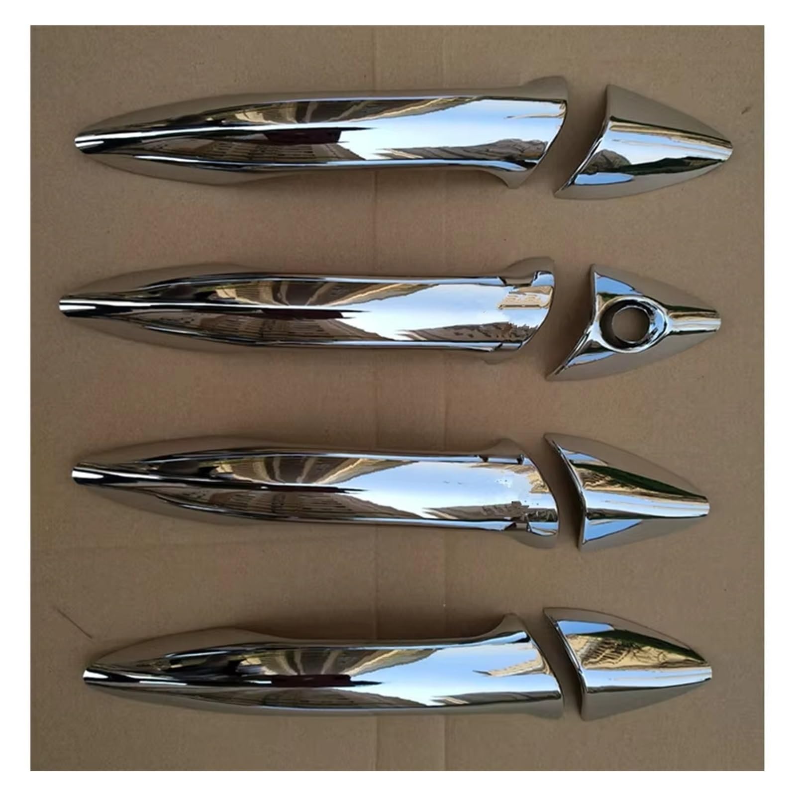 TONMHXA Kompatibel Mit Hyundai Für Elantra Für Avante 2011 2012 2013 2014 2015 ABS Chrom Türgriffabdeckung Zierleisten 8 Stück Auto Türgriff Abdeckung(No Holes) von TONMHXA