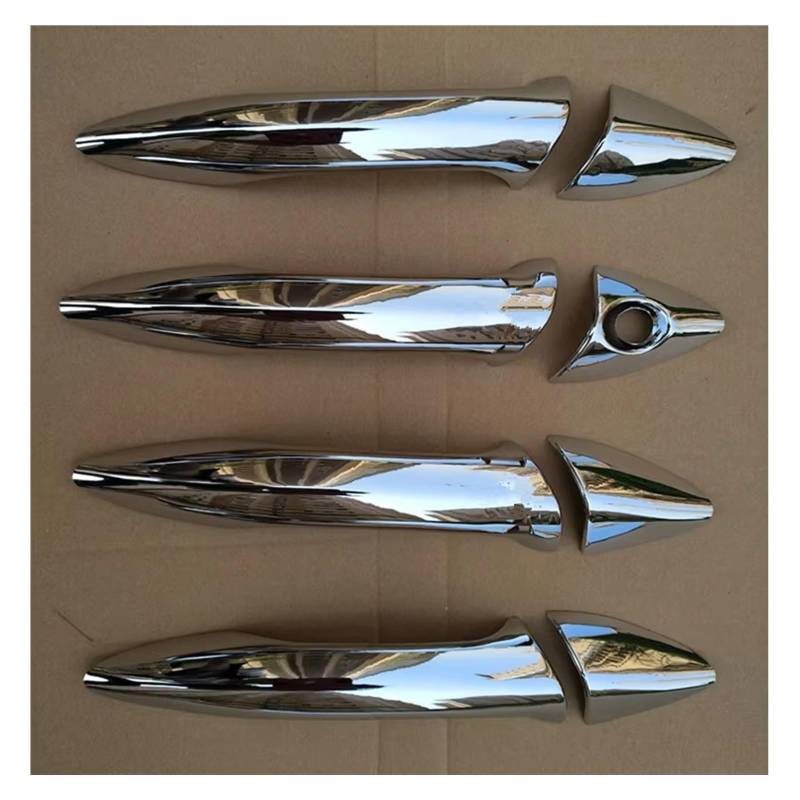 TONMHXA Kompatibel Mit Hyundai Für Elantra Für Avante 2011 2012 2013 2014 2015 ABS Chrom Türgriffabdeckung Zierleisten 8 Stück Auto Türgriff Abdeckung(No Holes) von TONMHXA