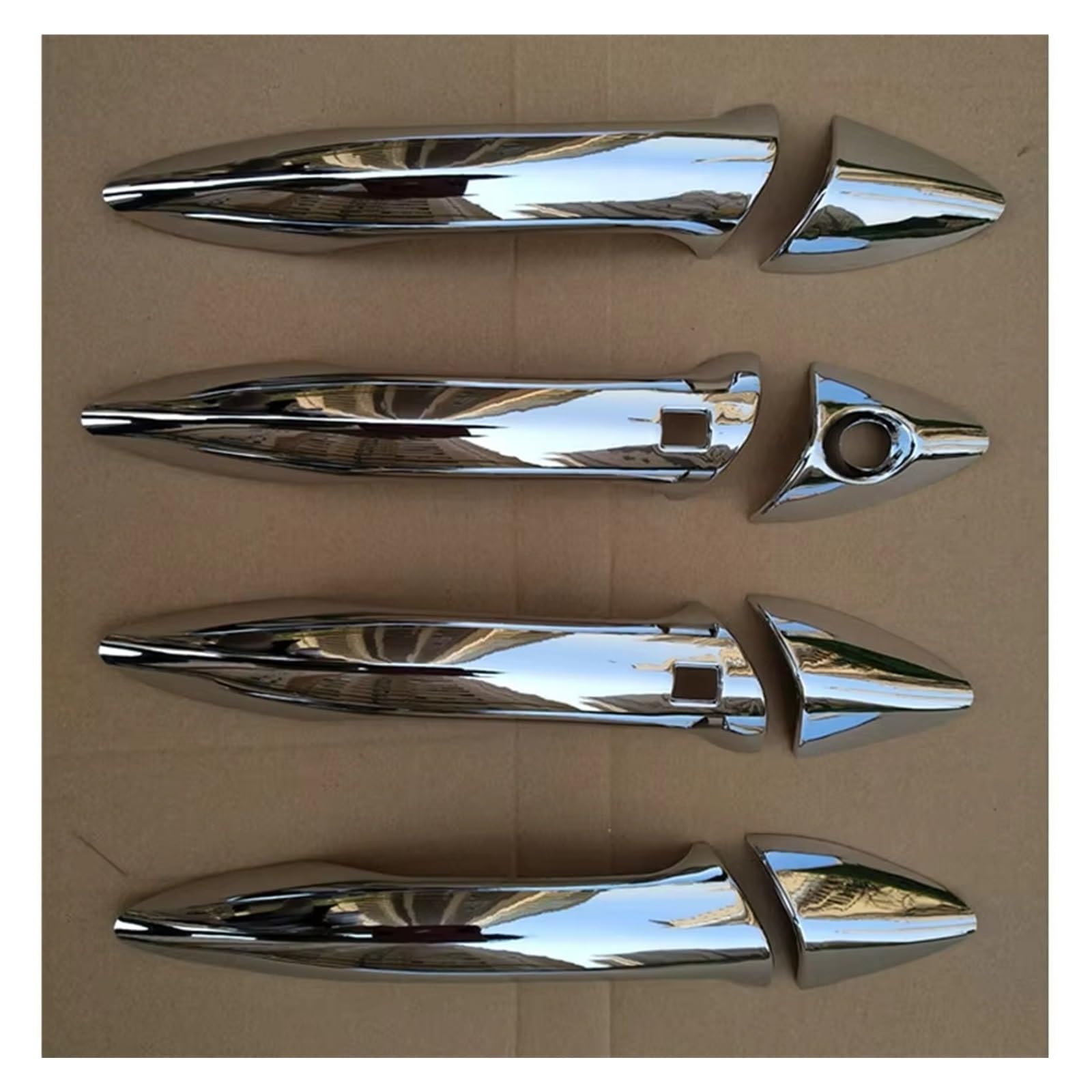 TONMHXA Kompatibel Mit Hyundai Für Elantra Für Avante 2011 2012 2013 2014 2015 ABS Chrom Türgriffabdeckung Zierleisten 8 Stück Auto Türgriff Abdeckung(with Holes) von TONMHXA
