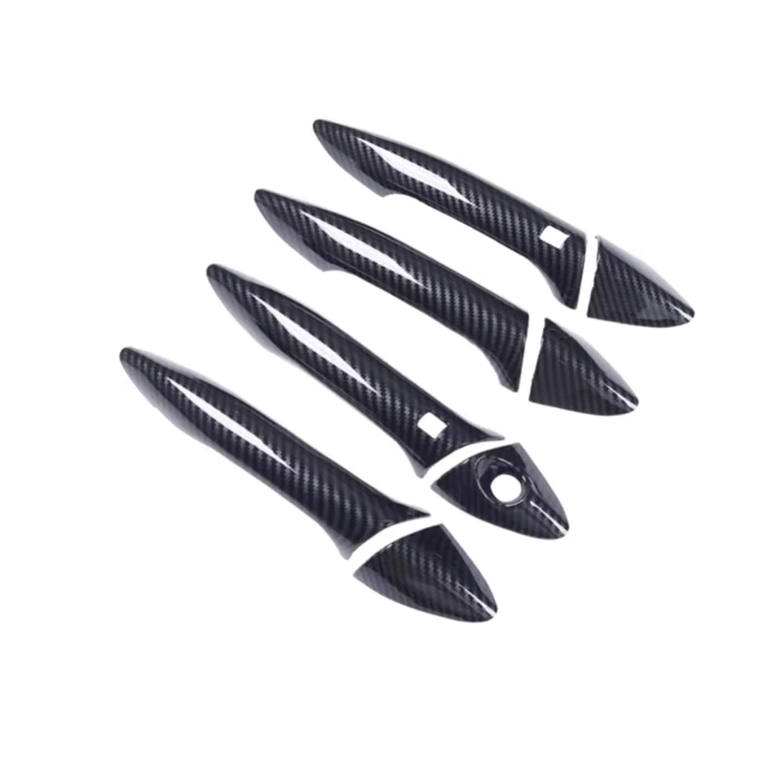 TONMHXA Kompatibel Mit Hyundai Für I35 2012 2013 2014 2015 2016 Carbonfaser-Türgriffkappenabdeckung Zierleisten Dekoration Aufkleber Auto-Styling Auto Türgriff Abdeckung(Carbon Fiber,B) von TONMHXA