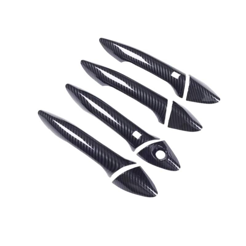 TONMHXA Kompatibel Mit Hyundai Für I35 2012 2013 2014 2015 2016 Carbonfaser-Türgriffkappenabdeckung Zierleisten Dekoration Aufkleber Auto-Styling Auto Türgriff Abdeckung(Carbon Fiber,B) von TONMHXA
