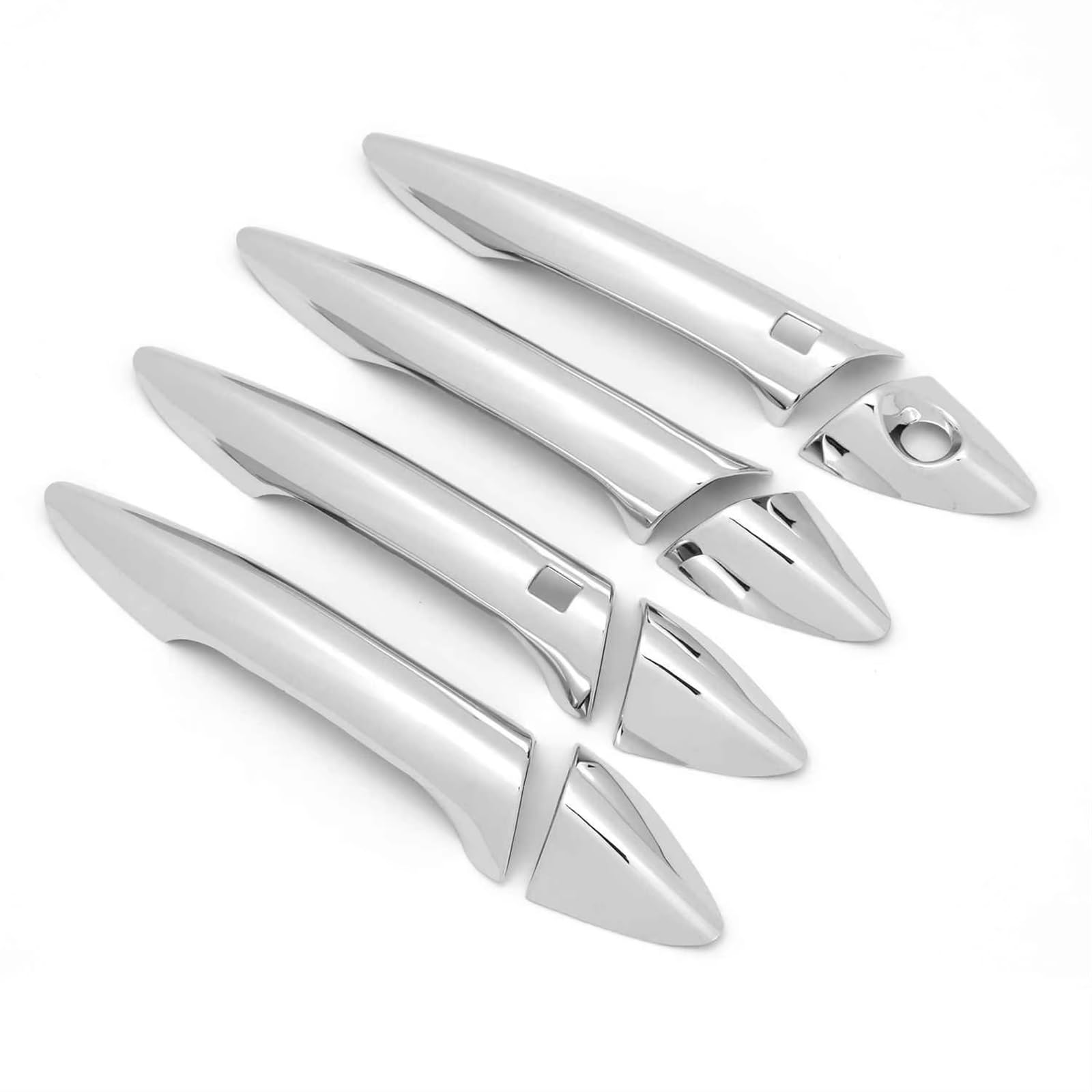 TONMHXA Kompatibel Mit Hyundai Für I35 2012 2013 2014 2015 2016 Carbonfaser-Türgriffkappenabdeckung Zierleisten Dekoration Aufkleber Auto-Styling Auto Türgriff Abdeckung(Chrome Plating,B) von TONMHXA