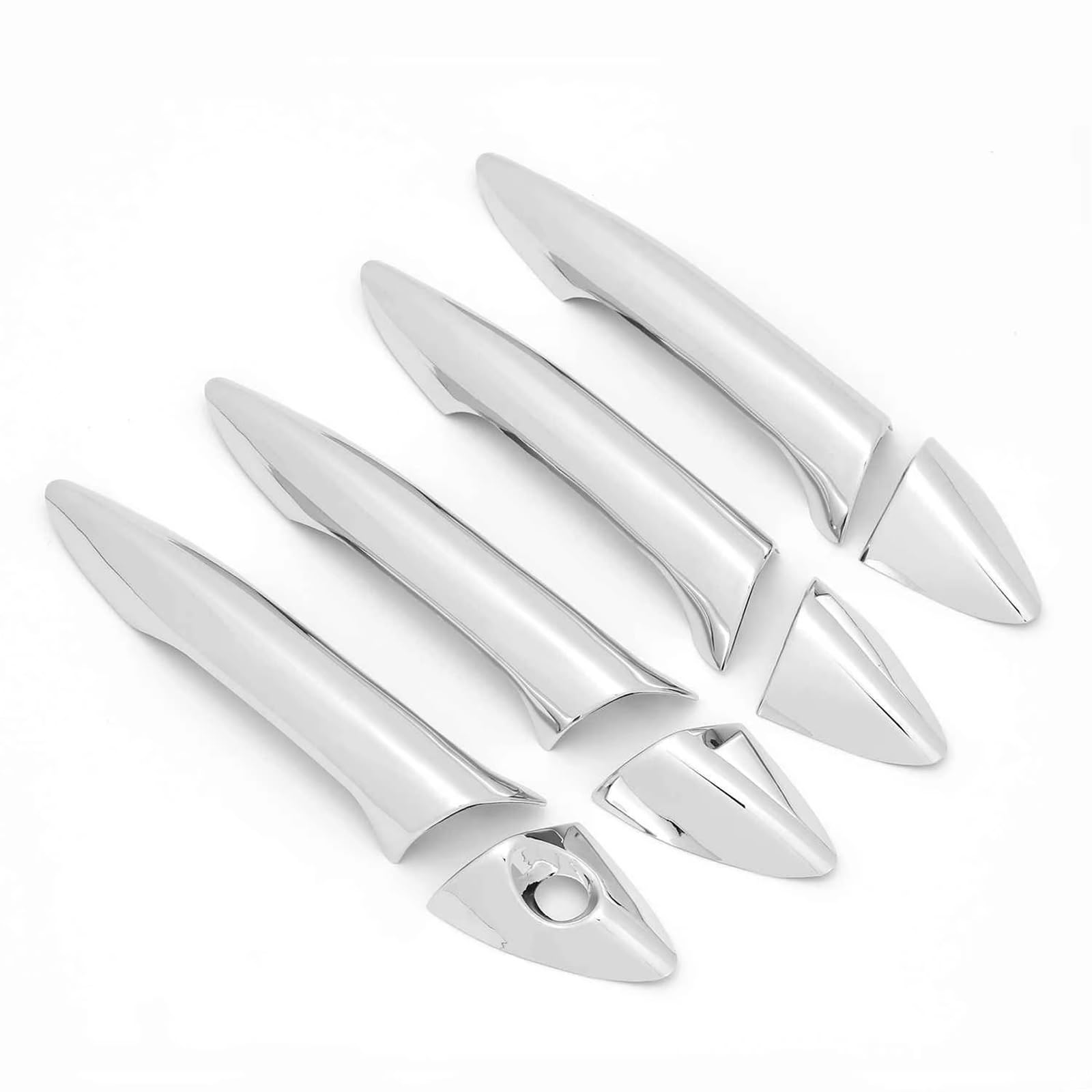 TONMHXA Kompatibel Mit Hyundai Für I35 2012 2013 2014 2015 2016 Carbonfaser-Türgriffkappenabdeckung Zierleisten Dekoration Aufkleber Auto-Styling Auto Türgriff Abdeckung(Chrome Plating,color1) von TONMHXA