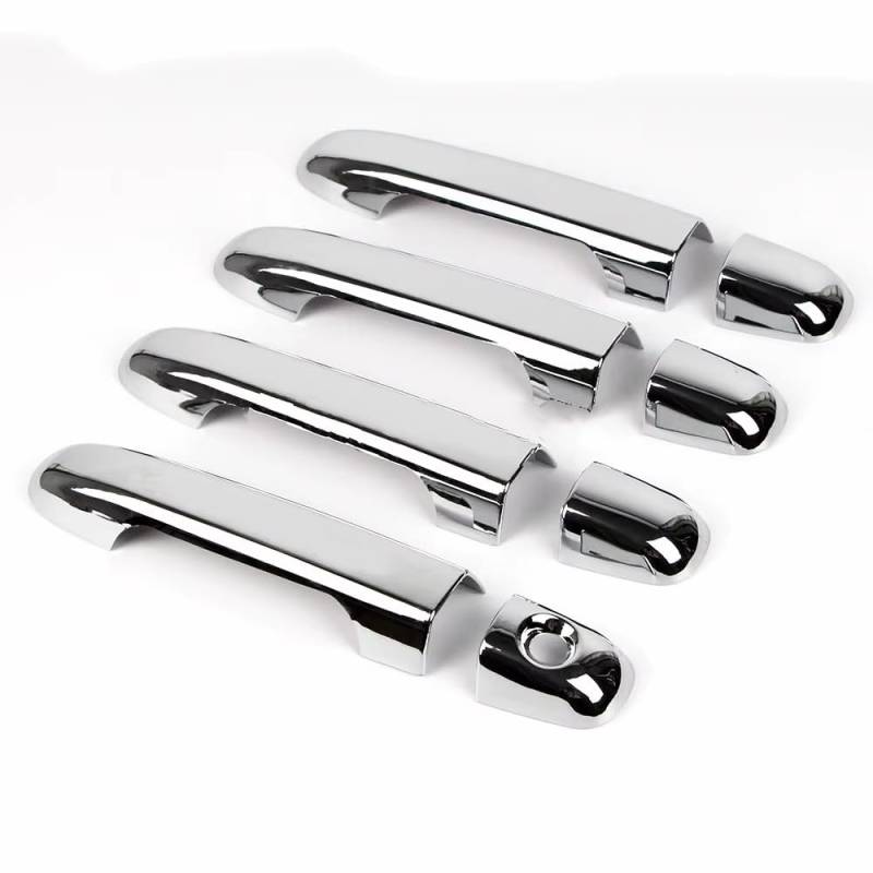 TONMHXA Kompatibel Mit Hyundai Für Verna 2006 2007 2008 2009 2010 Auto-Außentürgriffabdeckung Mit Schlüsselloch-Chromformverkleidung Auto Türgriff Abdeckung von TONMHXA