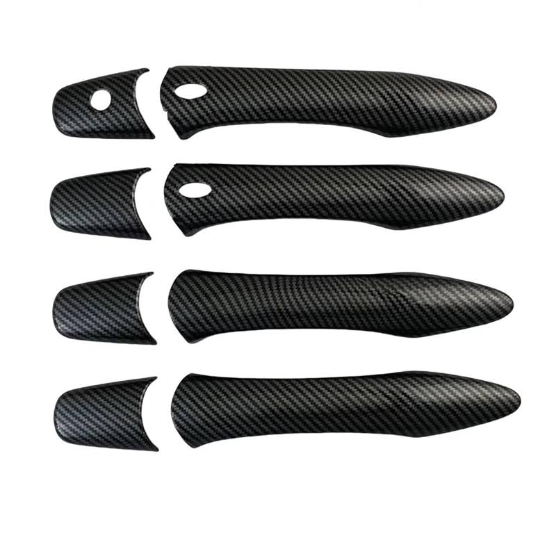TONMHXA Kompatibel Mit Infiniti Für EX35 EX37 FX35 FX37 FX50 2008–2013, ABS, Schwarzes Carbon, Autozubehör, Türgriffabdeckung, Zierleiste Im Paste-Stil Auto Türgriff Abdeckung(Carbon Fiber,Two Holes) von TONMHXA