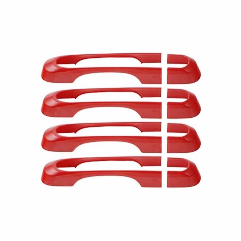 TONMHXA Kompatibel Mit Jeep Für Renegade 2015 2016 2017 2018 2019 2020 2021 2022 2023 2024 Auto Außentürgriff Dekoration Abdeckung Auto Türgriff Abdeckung(Red) von TONMHXA