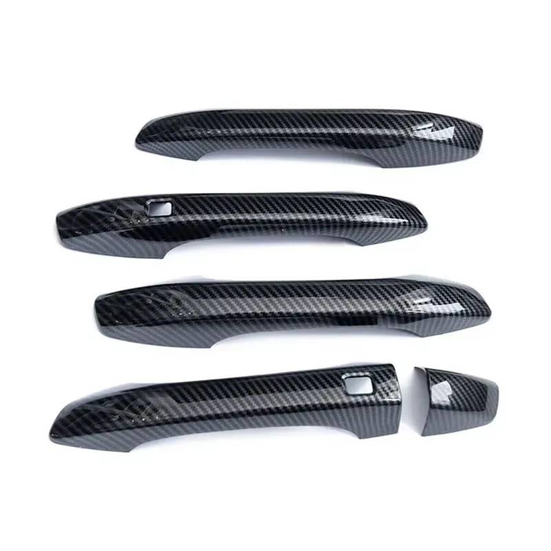 TONMHXA Kompatibel Mit K&ia K5 Optima 2021 2022 2023 LHD Auto Carbon Fiber Style Silber Außentürgriff Zierleiste Schlüsselloch Dekor Auto Türgriff Abdeckung(Carbon Fiber) von TONMHXA