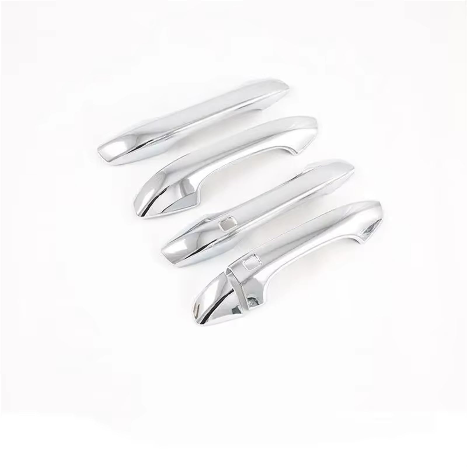 TONMHXA Kompatibel Mit K&ia K5 Optima 2021 2022 2023 LHD Auto Carbon Fiber Style Silber Außentürgriff Zierleiste Schlüsselloch Dekor Auto Türgriff Abdeckung(Chrome) von TONMHXA