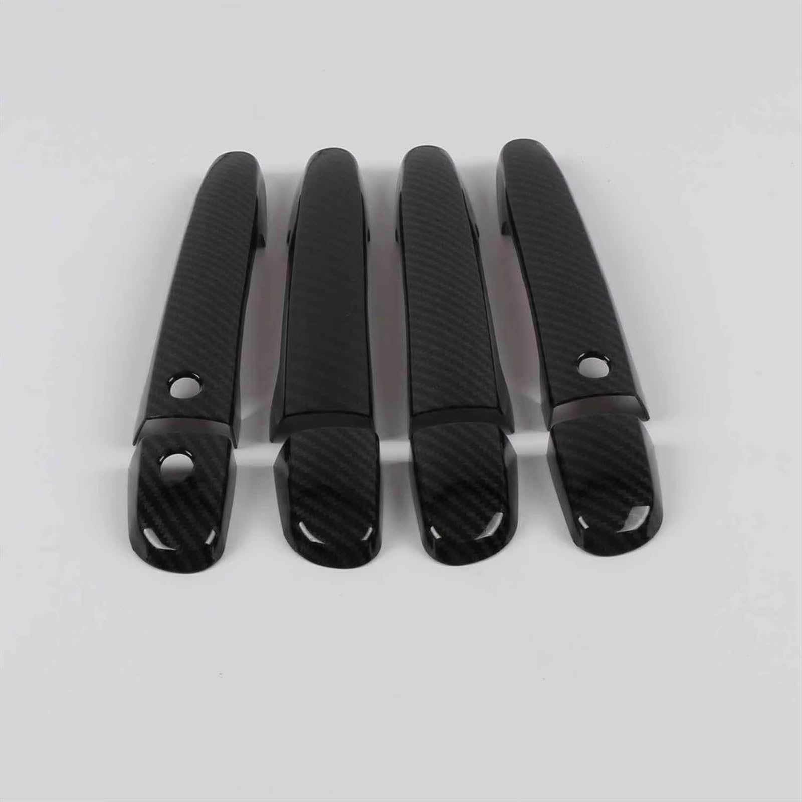 TONMHXA Kompatibel Mit Mazda 2 3 6 2007 2008 2009 2010 2011 2012 2013-2019 ABS Chrom Türgriffabdeckung Zierleisten Auto Styling Zubehör Auto Türgriff Abdeckung(Carbon Fiber,with smart Hole) von TONMHXA